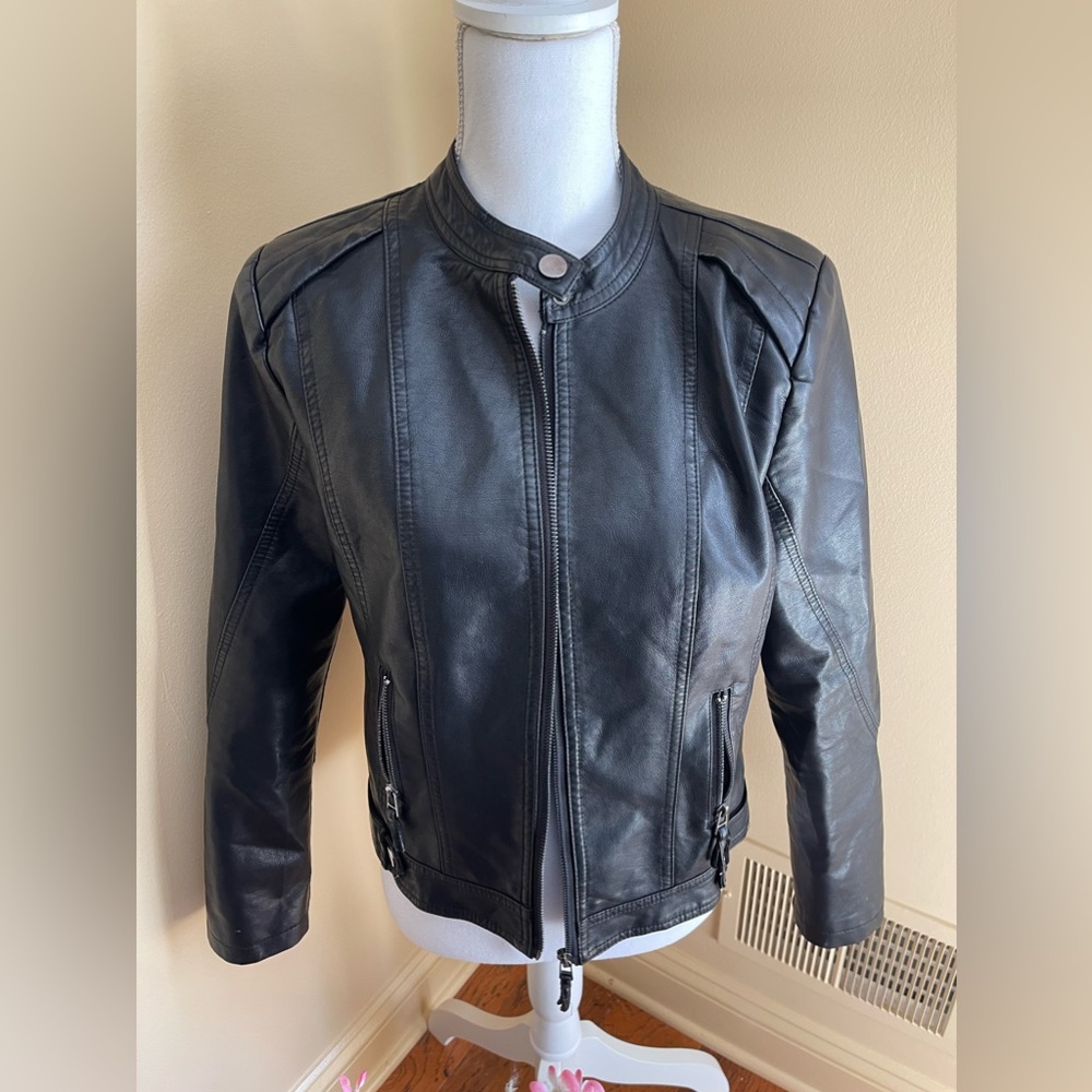 Boutique Blue B Collection Stay Out All Night Vegan Moto Rockabilly Jacket